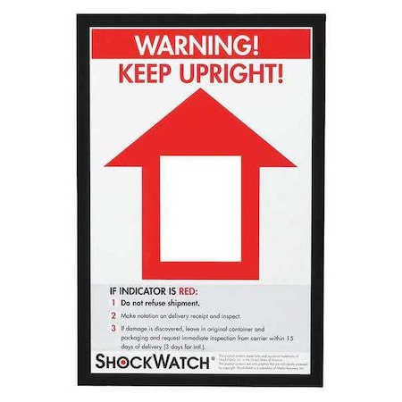 Tiltwatch Tiltwatch XTR Companion Label, White/Red, PK200 STWCL