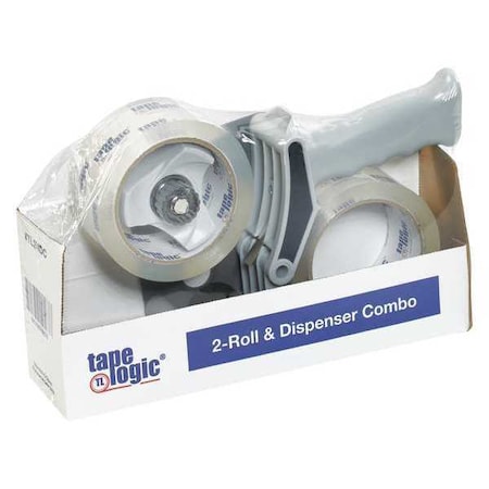 Tape Logic Tape Logic 2-Roll Dispenser Combo, 2.6 Mil, 2" x 55 yds., Clear, 1/Each TL2RDC