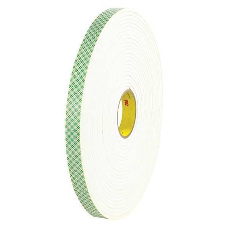 3M Double Sided Foam Tape, 2"x18 yds., 1/4" Natural T95740041PK