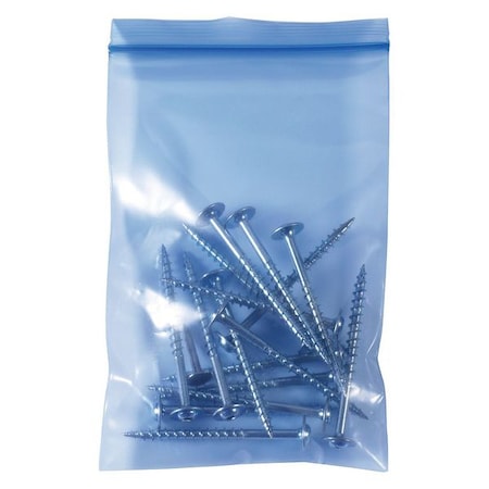 Partners Brand VCI Reclosable Poly Bags, 5" L, 3" W, Blue VCIPB35R
