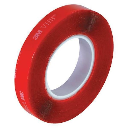 3M 3M 4905 VHB Tape, 20.0 Mil, 1/2" x 5 yds., Clear, 1/Case VHB490512R