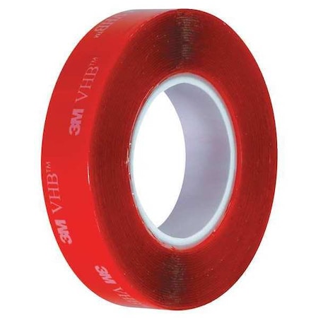 3M 3M 4905 VHB Tape, 20.0 Mil, 3/4" x 5 yds., Clear, 1/Case VHB490534R
