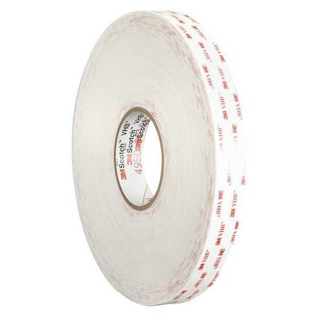 3M 3M 4930 VHB Tape, 25.0 Mil, 3/4" x 5 yds, White, 1/Case VHB493034R