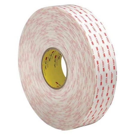 3M 3M 4945 VHB Tape, 45.0 Mil, 2" x 5 yds., White, 1/Case VHB494502R