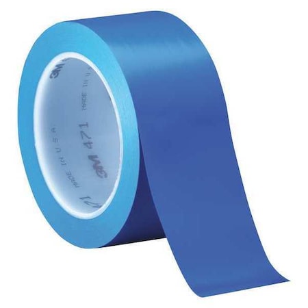 3M Vinyl Tape, 5.2 Mil, 2"x36 yds., Blue, PK3 T9674713PKBL