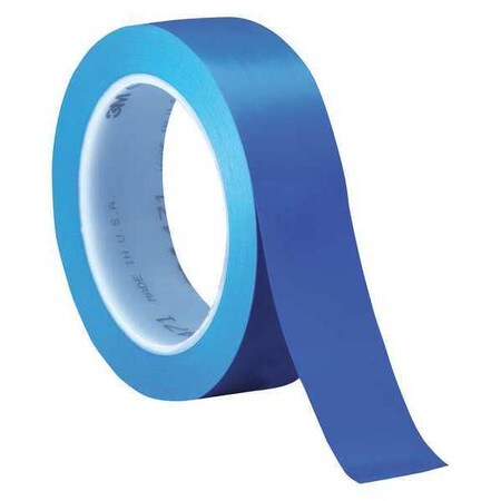 3M Vinyl Tape, 5.2 Mil, 1"x36 yds., Blue, PK3 T9654713PKBL