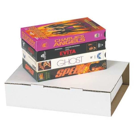 Partners Brand Video Tape Mailers, 8 1/2" x 7 5/8" x 2 1/16", White, 20/Bundle MVM4