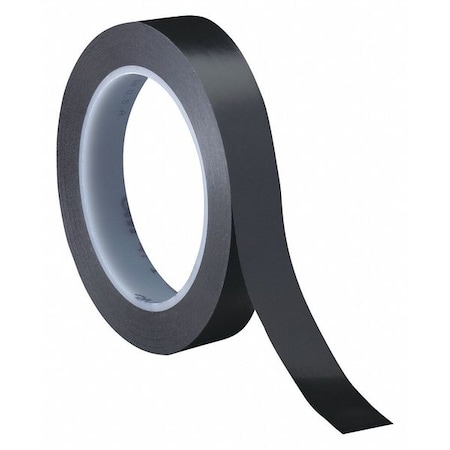 3M Vinyl Tape, 5.2 Mil, 1/2"x36 yds., Black, PK3 T9634713PKB