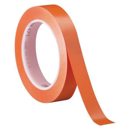3M Vinyl Tape, 5.2 Mil, 3/4"x36 yds., Orange, PK3 T9644713PKO