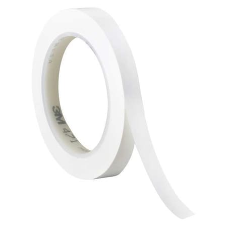 3M Vinyl Tape, 5.2 Mil, 1/4"x36 yds., White, PK3 T9614713PKW
