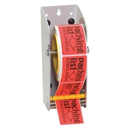 Partners Brand Wall Mount Label Dispenser, 3", White, 1/Each LDM300