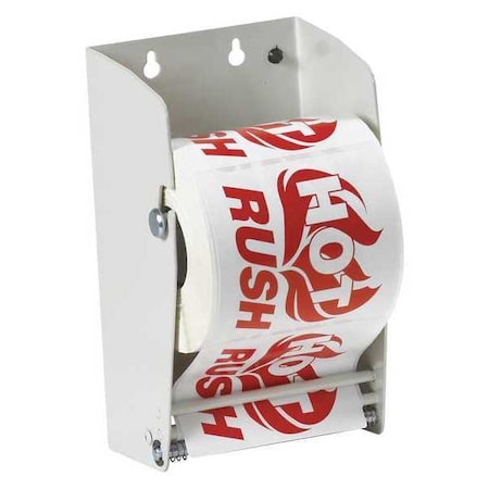 Partners Brand Wall Mount Label Dispenser, 4 1/2", White, 1/Each LDM450