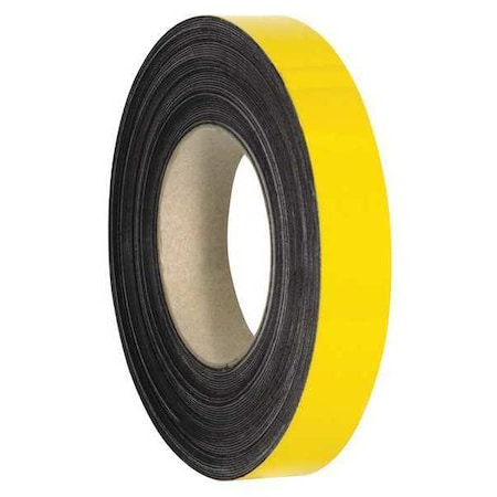 Partners Brand Warehouse Labels, Magnetic Rolls, 1" x 50', Yellow, 1/Case LH121