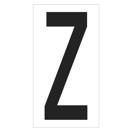 Partners Brand Vinyl Warehouse Letter Labels, "Z", 3 1/2", Black/White, PK50 DL9310Z