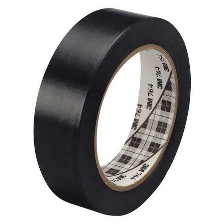 3M Vinyl Tape, 5.0 Mil, 1"x36 yds., Black, PK6 T965764B6PK