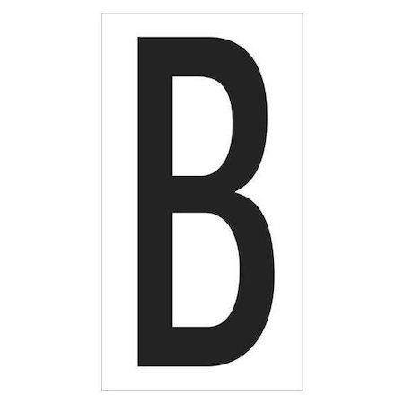 Partners Brand Vinyl Warehouse Letter Labels, "B", 3 1/2", Black/White, PK50 DL9310B