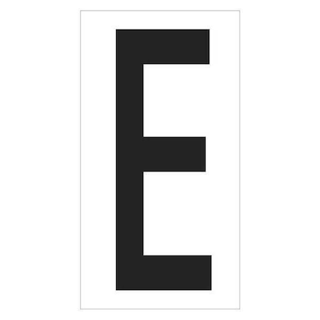 Partners Brand Vinyl Warehouse Letter Labels, "E", 3 1/2", Black/White, PK50 DL9310E