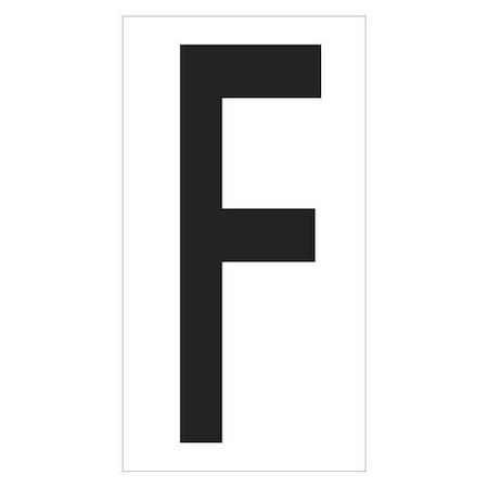 Partners Brand Vinyl Warehouse Letter Labels, "F", 3 1/2", Black/White, PK50 DL9310F
