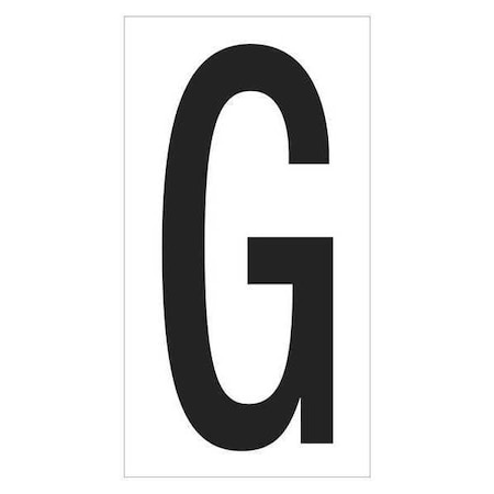 Partners Brand Vinyl Warehouse Letter Labels, "G", 3 1/2", Black/White, PK50 DL9310G