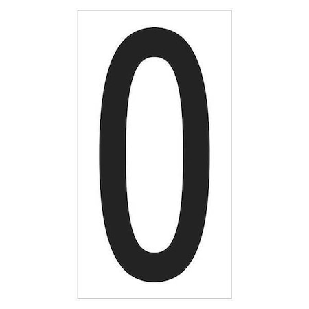 Partners Brand Vinyl Warehouse Letter Labels, "O", 3 1/2", Black/White, PK50 DL9310O