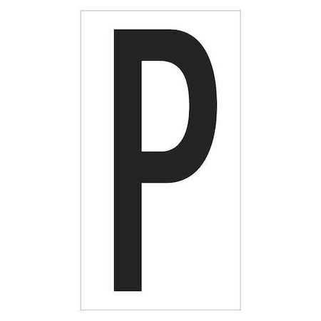 Partners Brand Vinyl Warehouse Letter Labels, "P", 3 1/2", Black/White, PK50 DL9310P