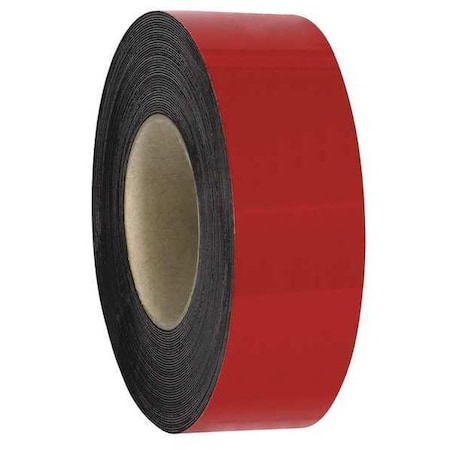 PARTNERS BRAND Warehouse Labels, Magnetic Rolls, 2" x 50', Red, 1/Case LH129
