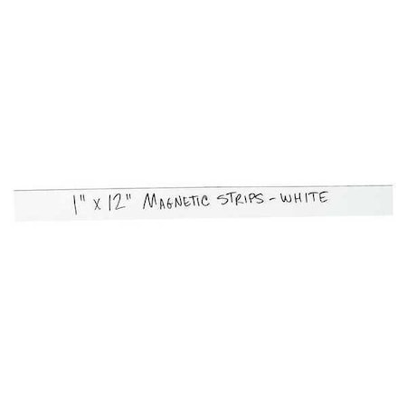 Partners Brand Warehouse Labels, Magnetic Strips, 1" x 12", White, PK25 LH175