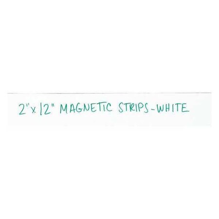 Partners Brand Warehouse Labels, Magnetic Strips, 2" x 12", White, PK25 LH180