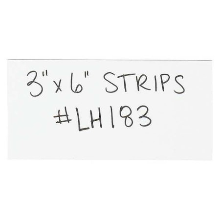 Partners Brand Warehouse Labels, Magnetic Strips, 3" x 6", White, PK25 LH183