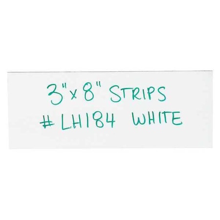 Partners Brand Warehouse Labels, Magnetic Strips, 3" x 8", White, PK25 LH184