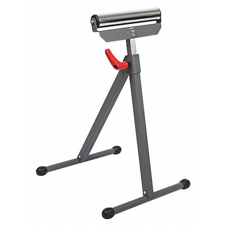 Protocol Portable Material Support Stand W/ Horizontal Roller, 11-1/2 in W, 28 in to 44 in H, Steel 67108-G