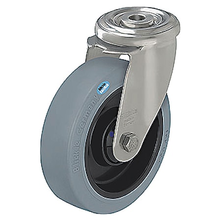 Zoro Select Kingpin Swivel Cstr, Rubr, 5 in, 330 lb, Gry LEXR-POEV 125XR-SG