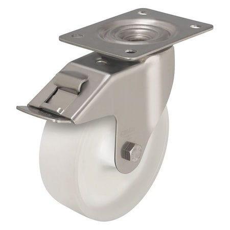 Zoro Select Swivel Plate Caster, Nylon, 3-1/8 in., 330 lb. LEX-PO 80XR-FI