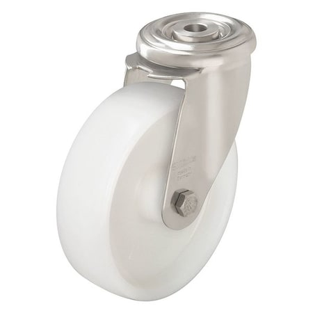 Zoro Select Kingpin Swivel Cstr, Nyln, 4 in, 330 lb, Wht LEXR-PO 100XR