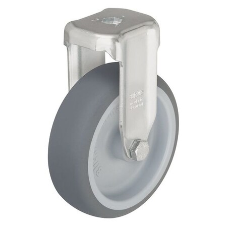 Zoro Select Kingpin Swivel Caster, Therm Rubber, 4 in., 242 lb. BKRXA-TPA 101G