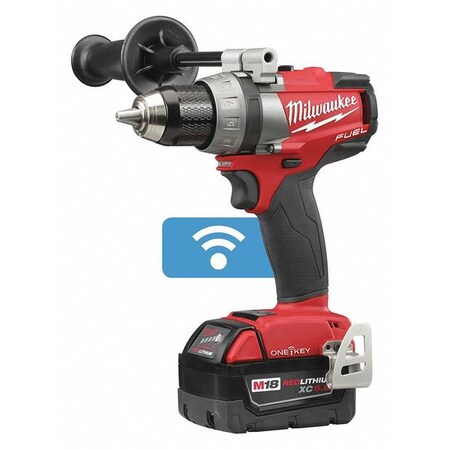 Milwaukee Tool M18 FUEL Brushless Cordless Drill/Driver Kit, 1/2 in, 18.0, (2) 5.0Ah Batteries + Hard Case Bundle) 2705-22
