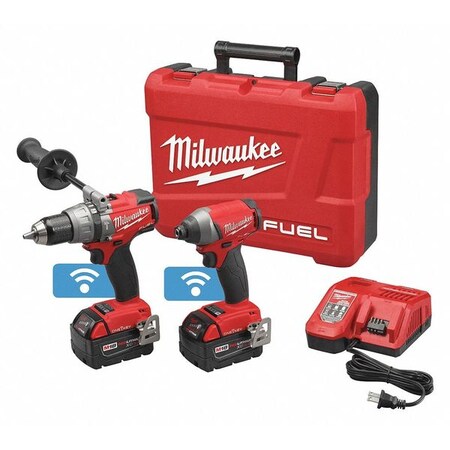 Milwaukee Tool M18 FUEL™ 18V 2-Tool Combo Kit w/ ONE-KEY™ - 1/2" Drill/Driver & 1/4" Hex Impact Driver Bundle 2795-22