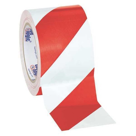Partners Brand Tape Logic Striped Vinyl Tape, 7.0 Mil, 3" x 36 yds., Red/White, PK3 T93363PKRW
