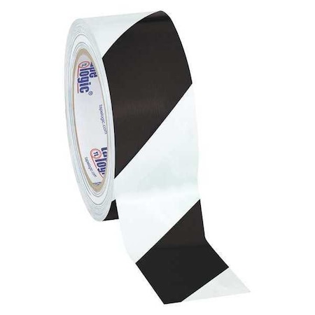 Partners Brand Tape Logic Striped Vinyl Tape, 7.0 Mil, 2" x 36 yds., Black/White, PK3 T92363PKBW