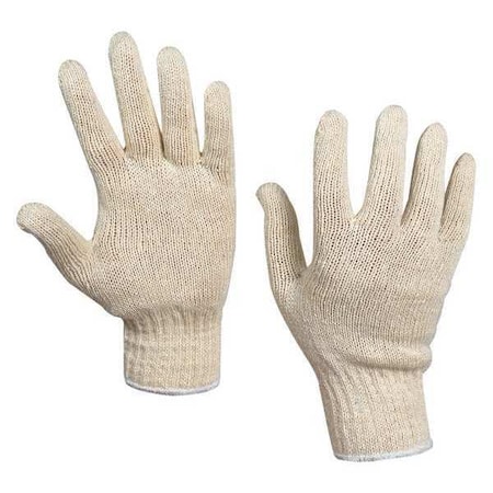 Partners Brand String Knit Cotton Gloves, S, PK12, White, S, 12 PK GLV1010S