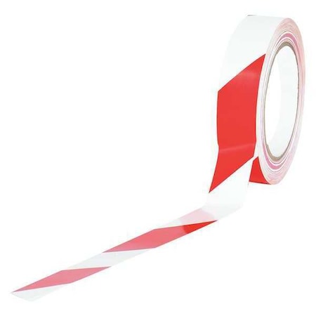 Partners Brand Tape Logic Striped Vinyl Tape, 7.0 Mil, 1" x 36 yds., Red/White, PK48 T9136RW