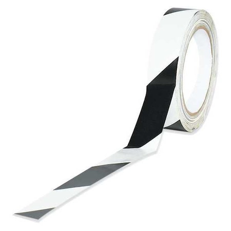 Partners Brand Tape Logic Striped Vinyl Tape, 7.0 Mil, 1" x 36 yds., Black/White, PK48 T9136BW