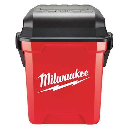 Milwaukee Tool Tool Box, Plastic, Black, Red, 13" W x 13" D x 20-3/4" H MTB1400