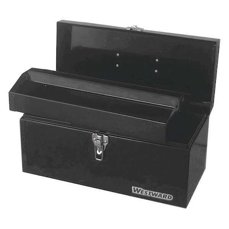 WESTWARD WESTWARD Tool Box, Plastic, Steel, Black, 16 in W x 7 in D x 7-1/2 in H 44ZJ82