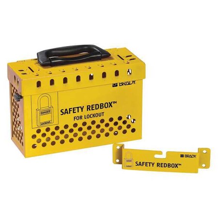 Brady Group Lockout Box, Yellow, Wall Mount 145580