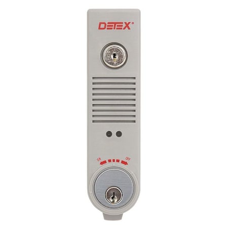 Detex Exit Door Alarm, 9V Battery, UL Listed EAX-300 GRAY W-CYL