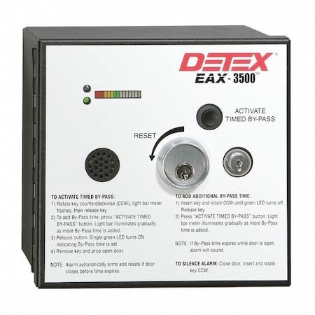 Detex Exit Door Alarm, 12/24VDC, Mortise, 100dB EAX-3500 W-CYL