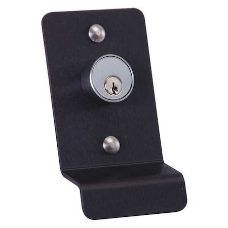 Detex Exit Trim, Value Series, Pull, Black 03P 711 W-CYL