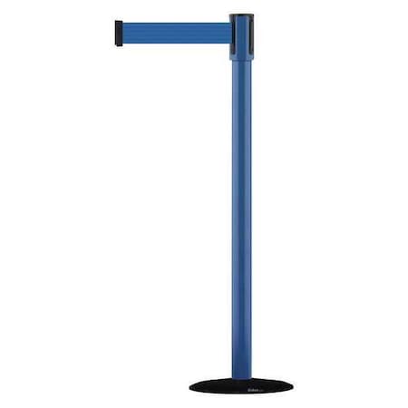 Tensabarrier Barrier Post with Belt, Black, 13 ft Length, 38 in Post Height, No Legend, Basics 890B-33-23-23-MAX-NO-L5X-C