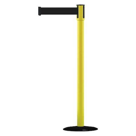 Tensabarrier Barrier Post with Belt, Polished Brass, 13 ft Length, 38 in Post Height, No Legend, Basics 890B-33-35-35-MAX-NO-B9X-C